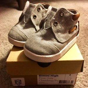 Toms Bimini High Frost Grey (Size 4)